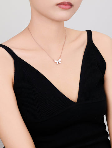 Silver Butterfly Magnet Chain