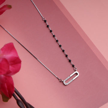 925 silver elegant stud mangalsutra.